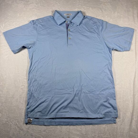 Peter Millar Other - Peter Millar Mens Golf Polo‎ Size Large Short Sleeve Shirt Logo Preppy Comfort
